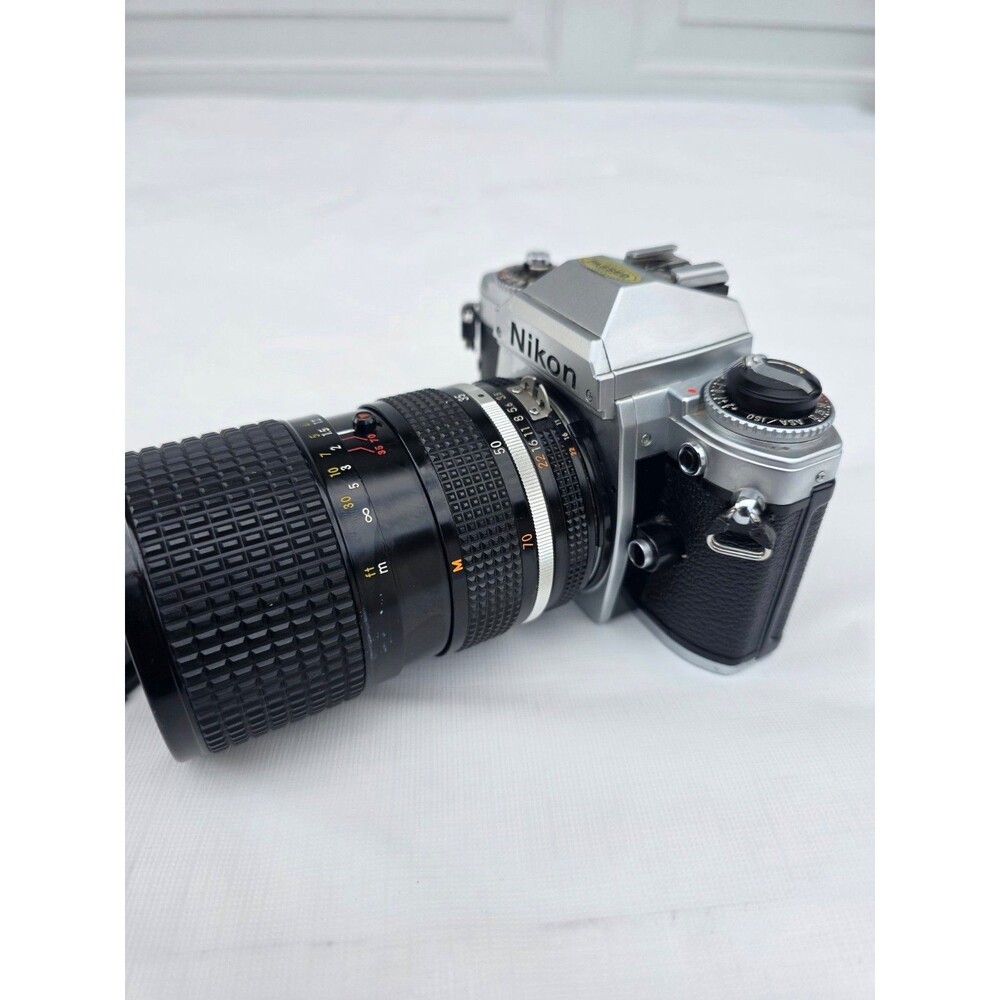 Nikon FG 35mm Film Camera Chrome + Zoom-Nikkor 35-70mm f/3.5 Ai Lens Macro Vinta - Picture 10 of 16